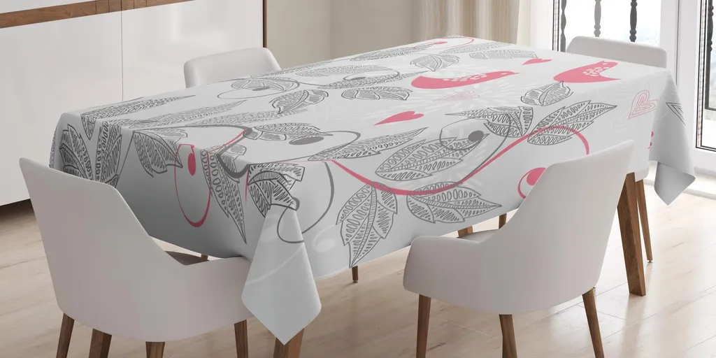 Tovaglia Cucina 140x200 ABAKUHAUS Grigio Rosa Lavabile No Stiro