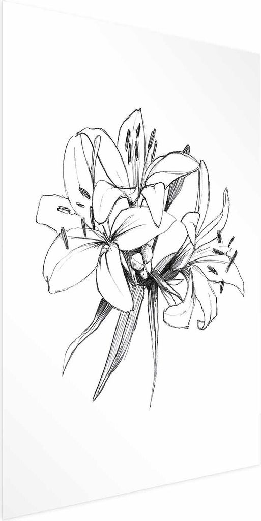 Posterpapier Poster - Drawn Flowers 29.7x42 cm Blumen b-A-0404-ao-a