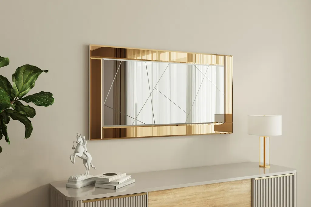 Miroir d'Entrée Pierre Bronze et Blanc 60x120 cm par Skye Decor