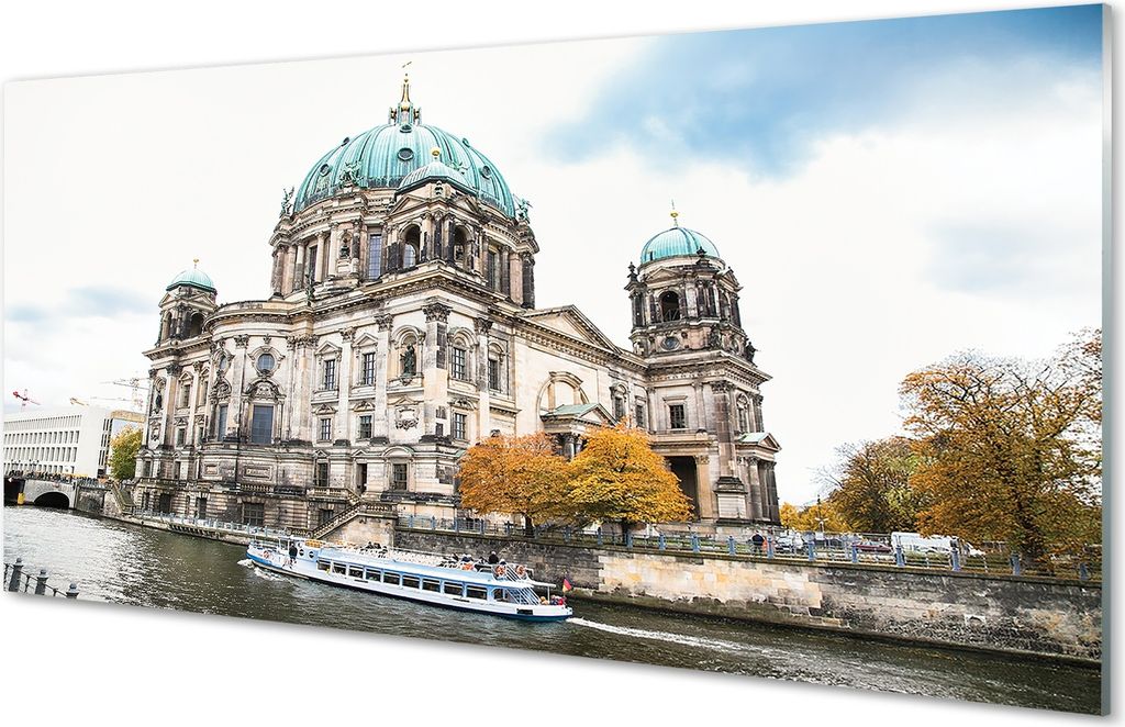 Spritzschutz 100x50 Wandkunst Deutschland Berliner Dom Fluss