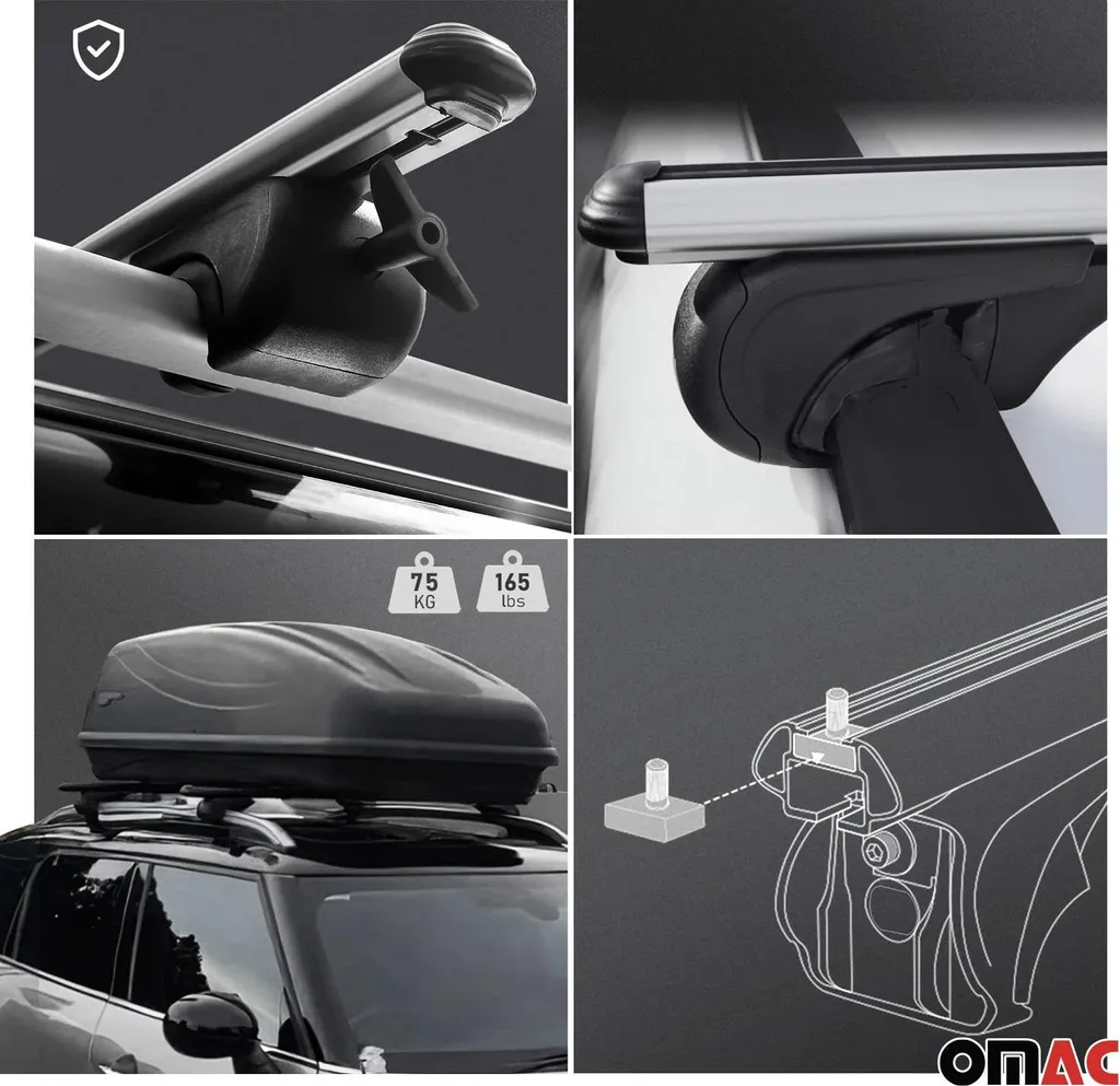 Coppia Barre Tetto BMW X3 E83 2003-2010 Argento | Portapacchi Omologato - 3