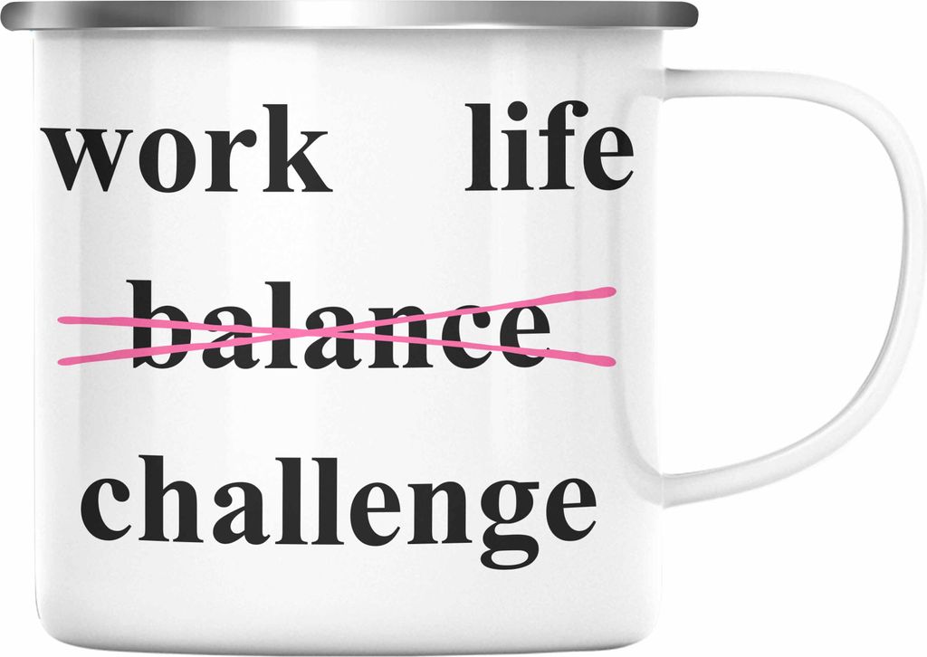 Trendation - Lustige Emaille Tasse mit Spruch für Frauen Männer Arbeit Büro Lustig Emaille Tassen Becher mit Sprüchen Kollegin Geschenk Sarkasm...