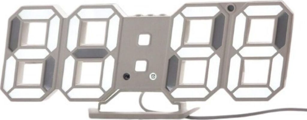 Wecker 3D LED Digitalwecker, 12/24 Stundenanzeige, 22 x 4 x 10 cm