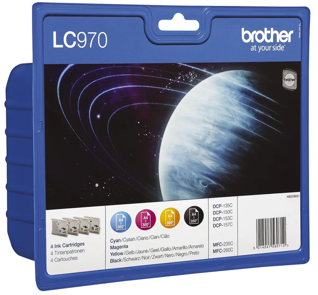 Pack Brother LC-970VALBP - Cartouches LC970 d'Origine Noir et Couleur