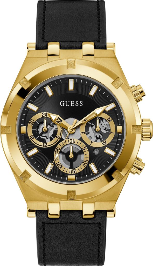 Guess Continental Gw0262g2 Uhr Schwarz Herren Schwarz One