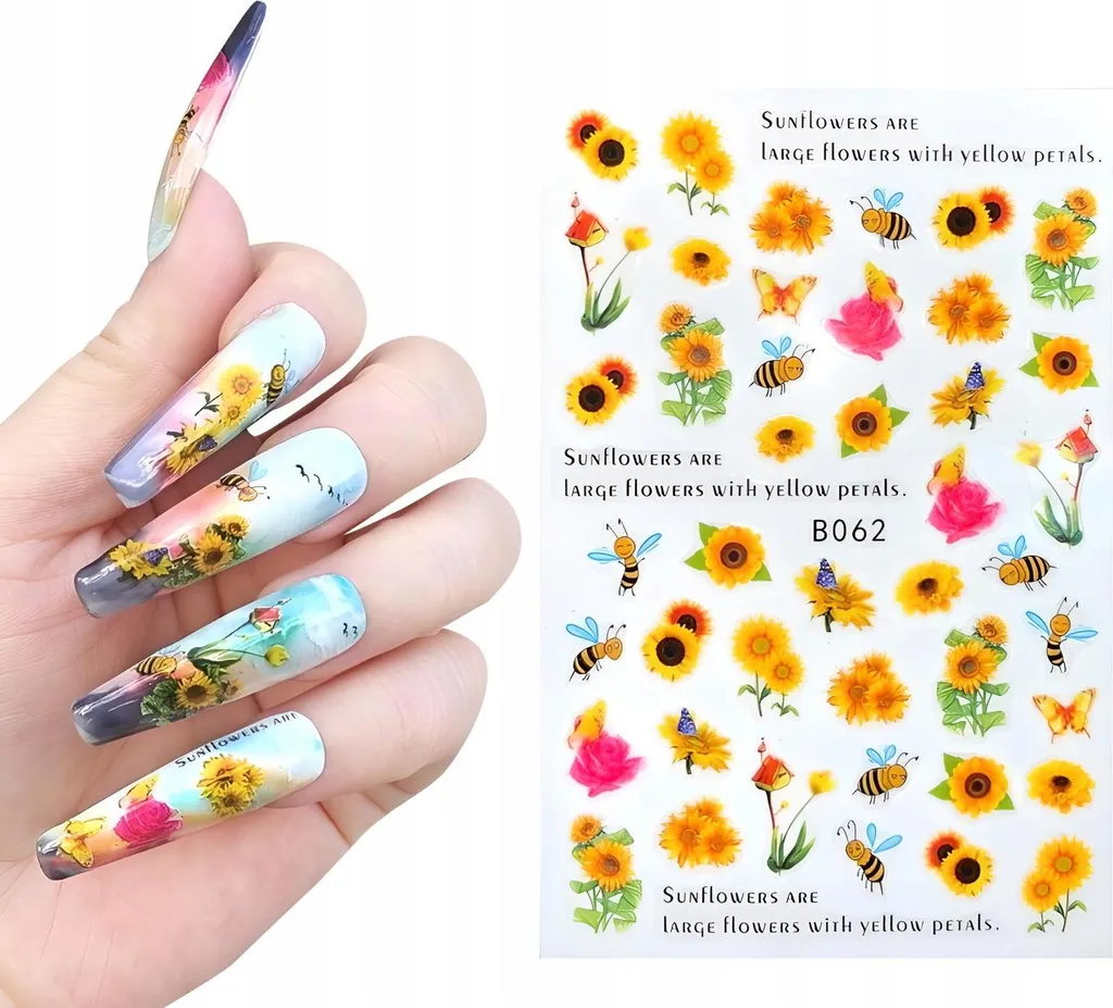 Decalcomanie Girasoli SONNENBLUMEN - Eleganza Floreale per Unghie