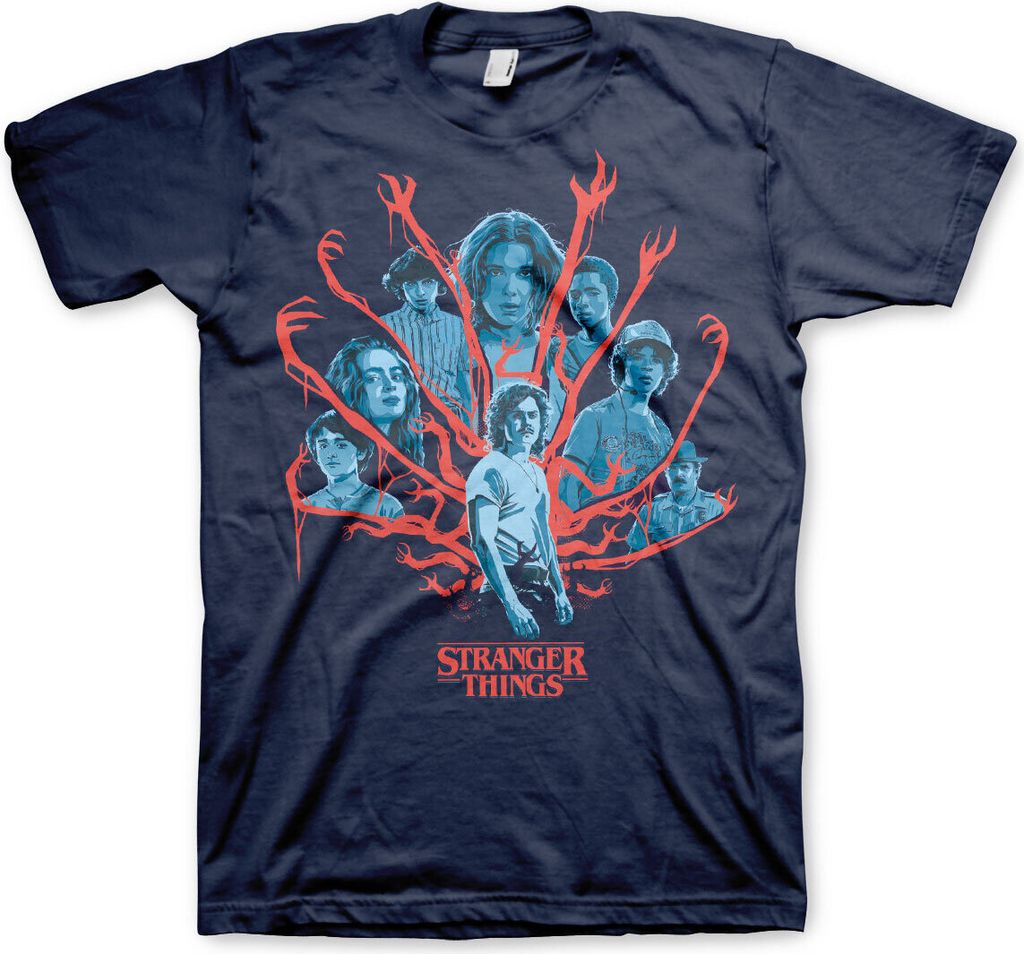 Stranger Things T-Shirt - Small - Navy