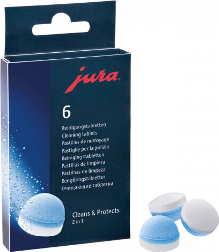 Jura 2-Phasen-Reinigungstabletten Blister à 6 Tabletten Produktbild 