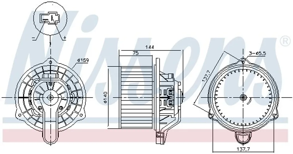 Ventilateur d'habitacle Nissens 87568 pour climatisation et chauffage