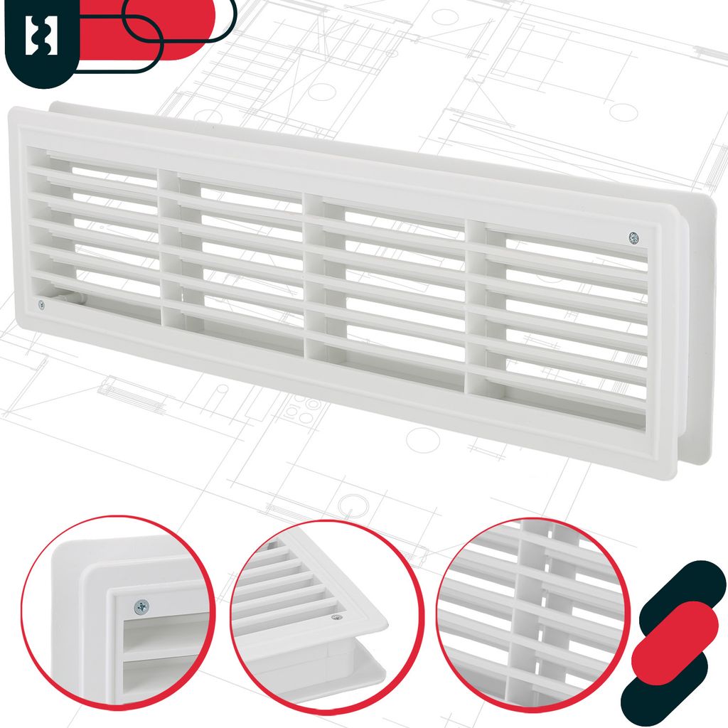 KOTARBAU Lüftungsgitter 165x165 Mm, Verzinkter Stahl, Weiß Pulverbeschichtet, Mit Insektenschutz – Für Innen & Außen, Kamin, Fassade Oder Schornstein