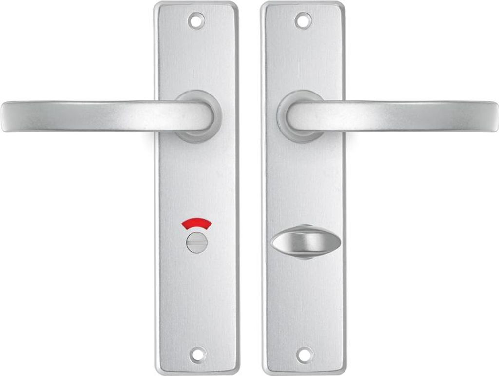 AXA Türbeschlagset für Innentüren – Edge Basic Block – Türgriff aus Aluminium – für WC/Badezimmer – TL63 – 8 – Türgriff mit Schut...