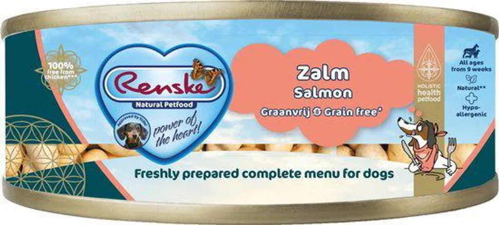 Renske Salmone Fresco 95g Cibo Umido Cani Grain Free Ipoallergenico