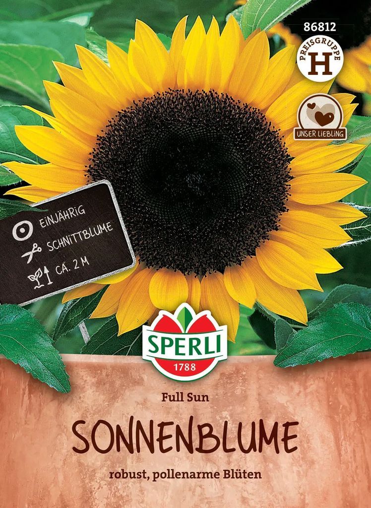 SPERLI Sonnenblumensamen Full Sun F1 Helianthus annuus 10 Pflanzen