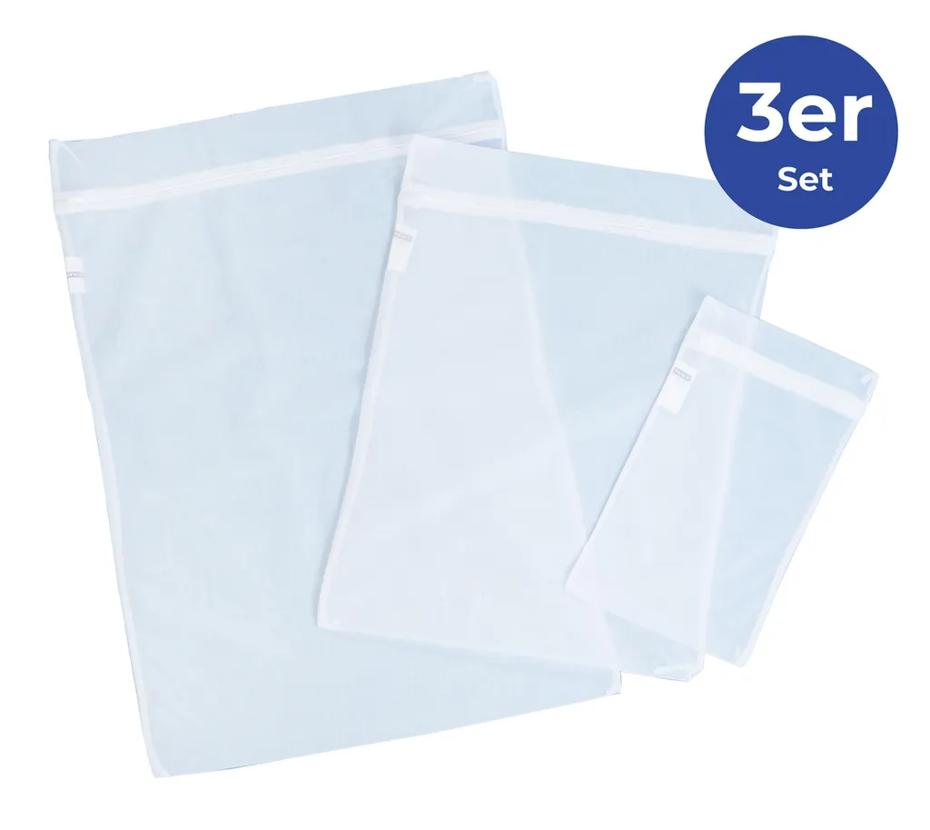 Filets à linge set de 3 pièces avec fermeture éclair et maille durable