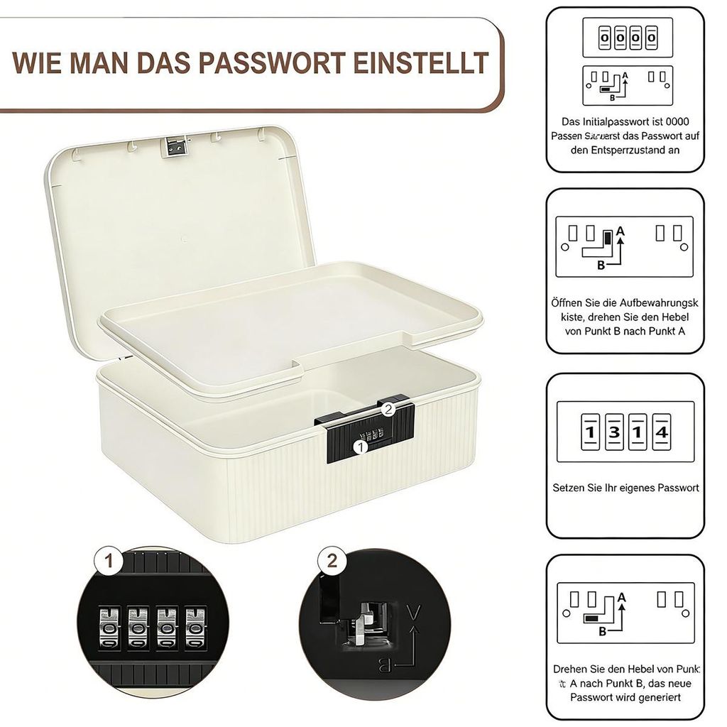 Medikamenten Aufbewahrung 2 Schicht Abschließbare Box