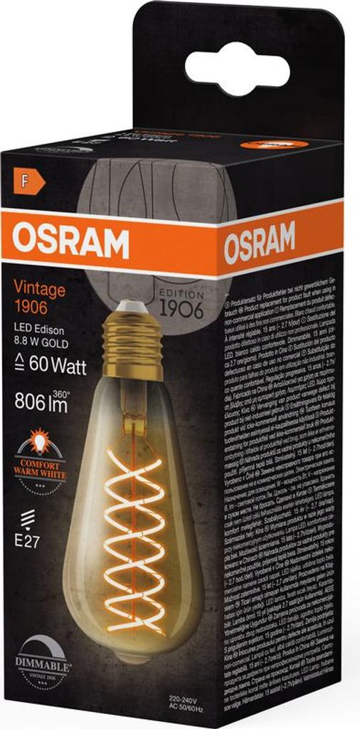 OSRAM Vintage 1906 LED CLASSIC EDISON 8.8W 824 Gold E27 Immagine del prodotto 