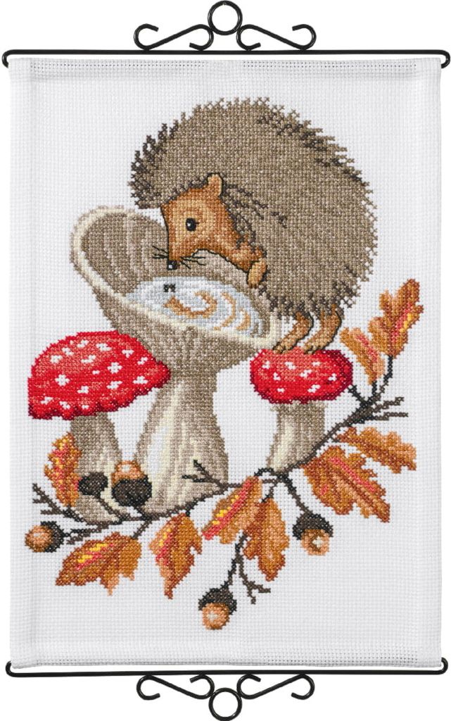 Permin Kreuzstich Stickpackung "Igel", Zählmuster, 35x49cm, 90-0340