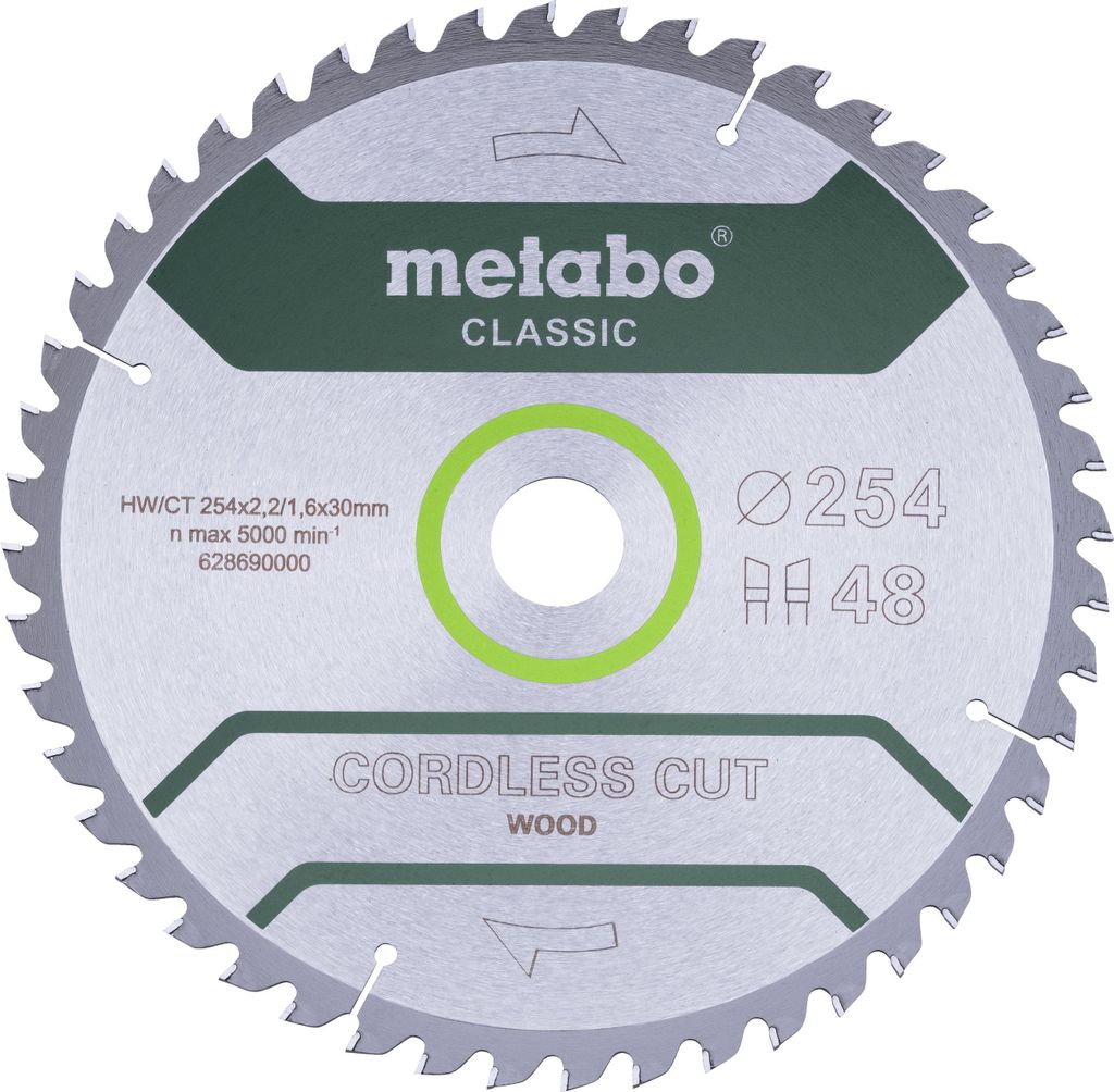 Metabo Sägeblatt cordless cut wood - classic extra dünne Produktbild 