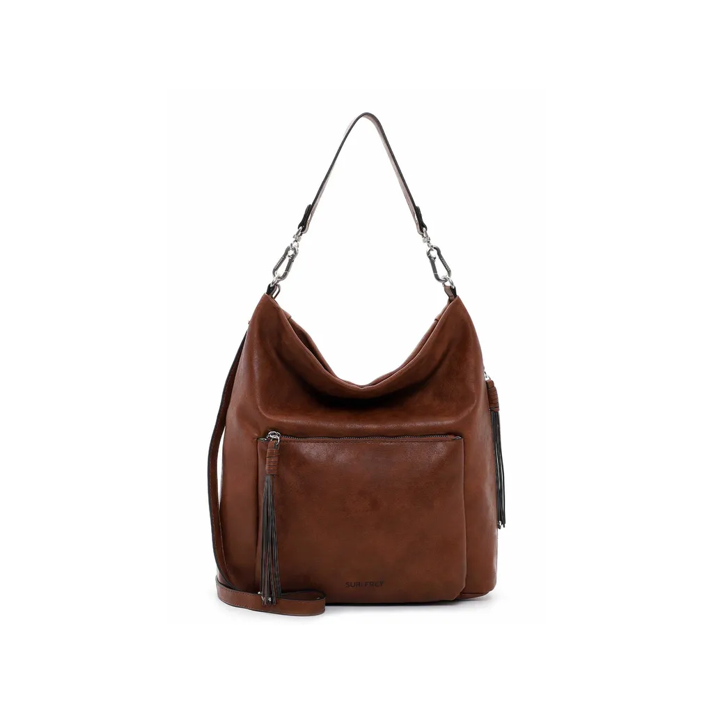 Sac bandoulière SURI FREY Lotty Cognac en cuir synthétique grainé souple