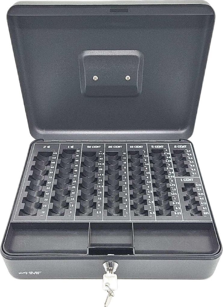 Pokladna HMF s deskou na počítání euromincí 30x24x9cm černá Obrázek produktu 12