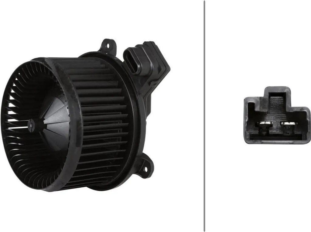 Ventilateur d'habitacle HELLA 12V 192W pour Mitsubishi Outlander 2 pôles