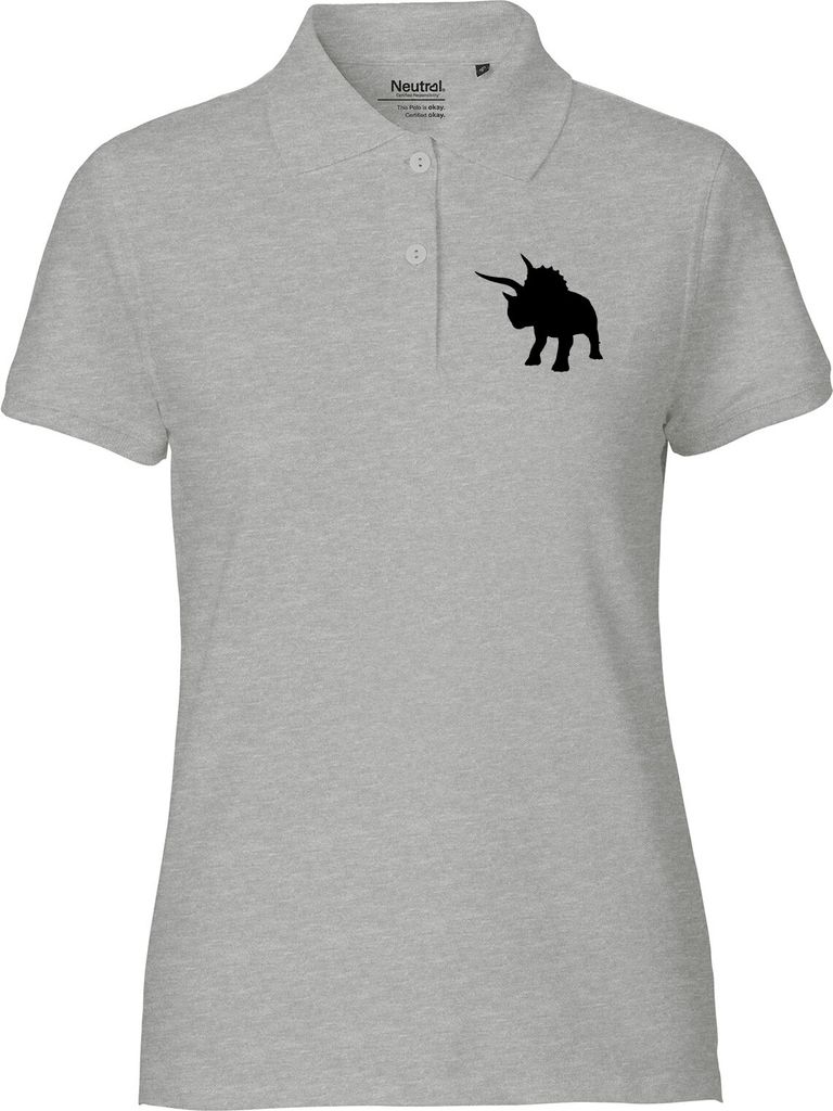 Huuraa Frauenshirt Triceratops Dinosaurier Geschenk Größe S Sport Grey Bio Baumwolle Fairtrade Triceratops Überraschung