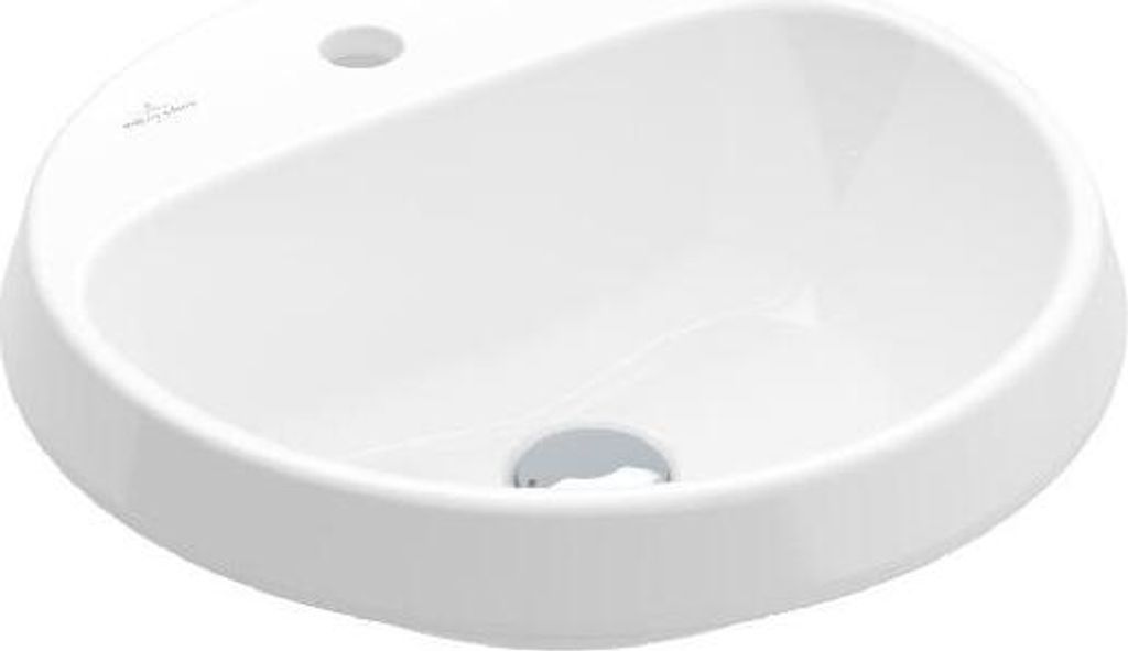 Villeroy & Boch Architectura Inbouwwastafel Rond Zonder Overloop Met Kraangat 45x45x17 cm Alpin Wit