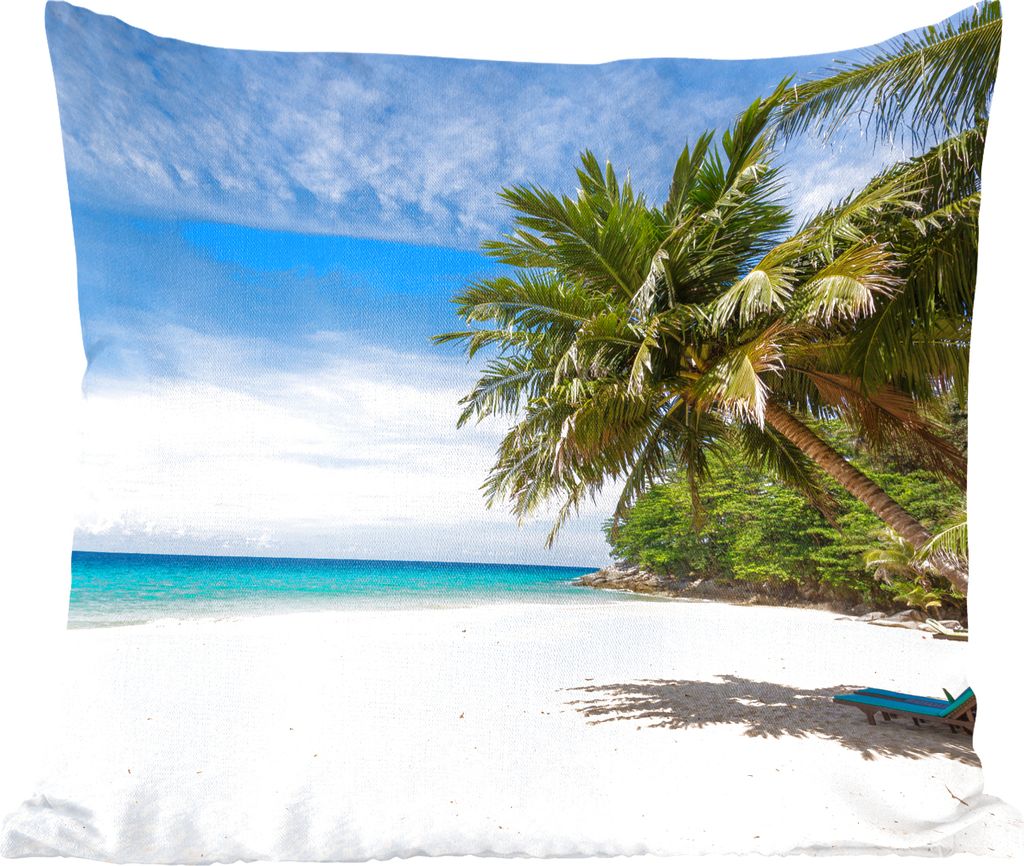 MuchoWow Zierkissen Sofakissen Wohnzimmer Dekokissen 45x45 cm Strand - Tropen - Meer - Schlafpolster - Polster für das Sofa