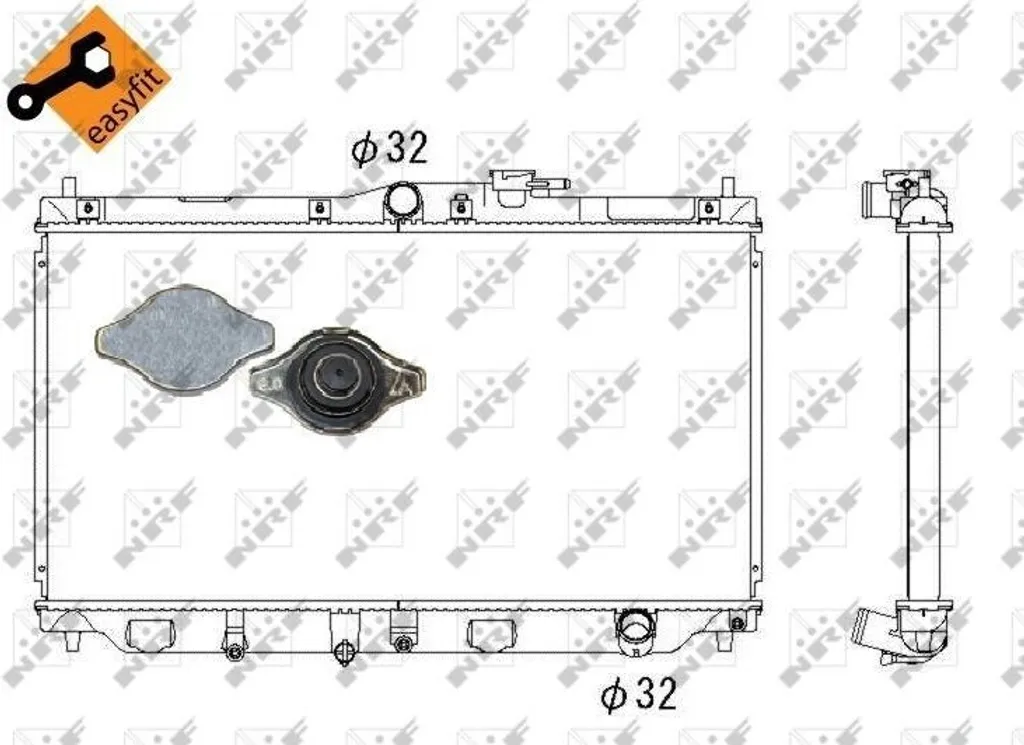Radiateur de refroidissement pour réparer le moteur d'une Accord IV