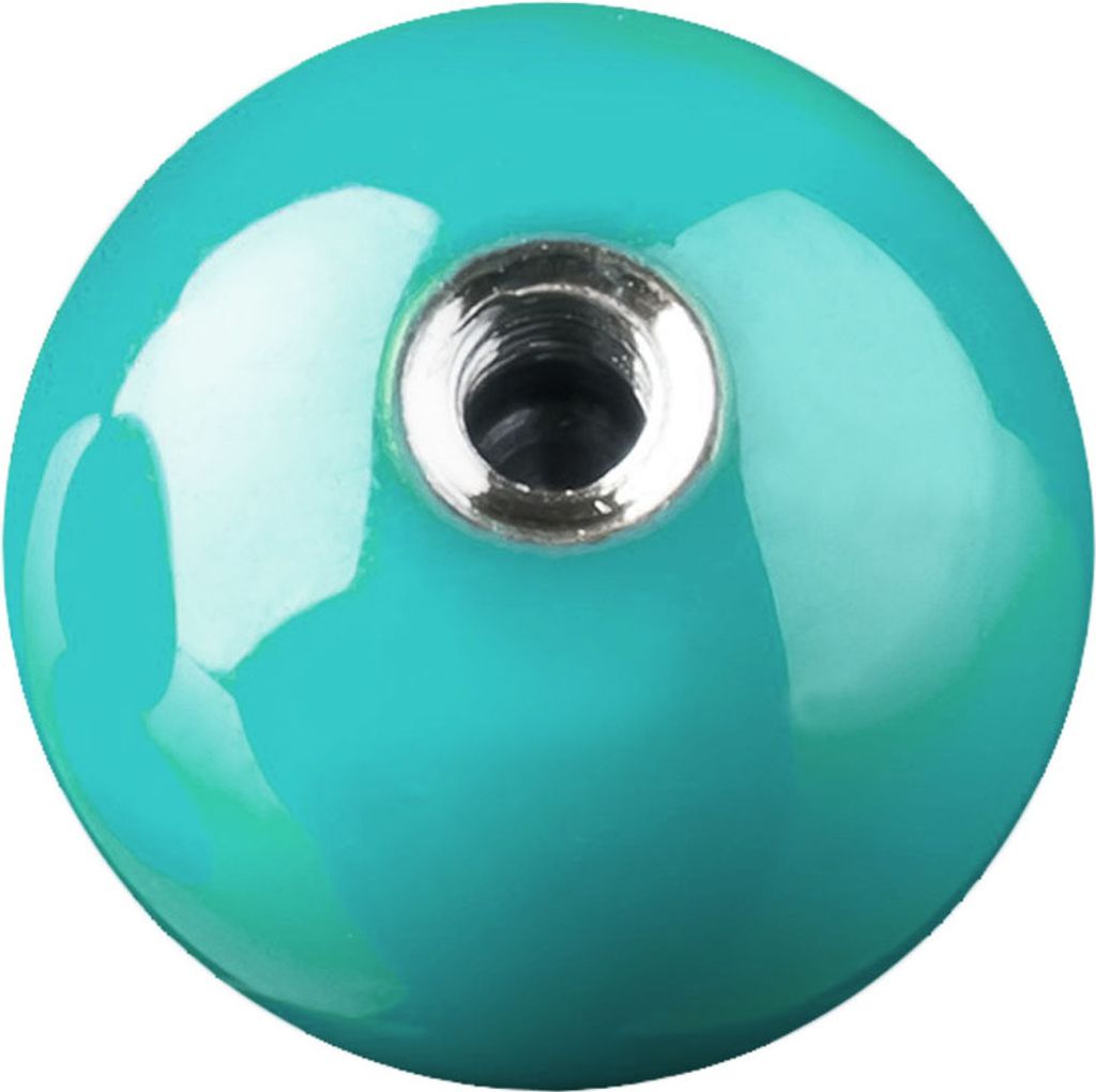 viva-adorno 1,6 x 8,5mm Piercing Schraubkugel Ersatzkugel Hochglänzend Farbig Emailiert Edelstahl-Gewinde verschiedene Farben und Größen Z376,T...