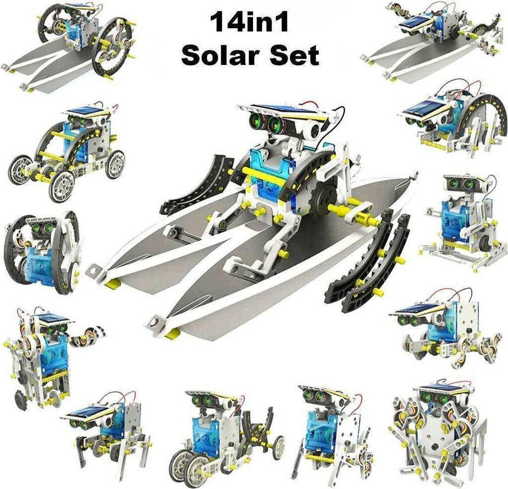 Solar Roboter Set 14 in 1- Solar Lernspielzeug