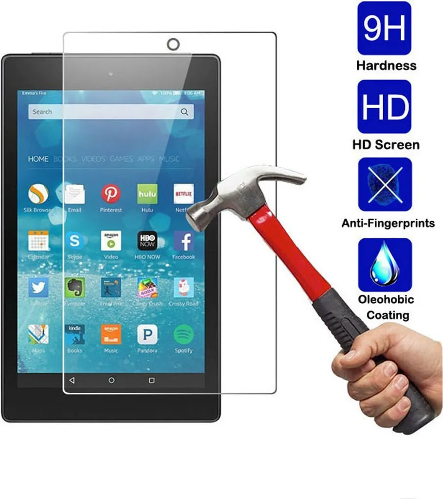 Vetro Temperato Amazon Fire HD 10 2017/2019: Protezione Display 9H 10.1"