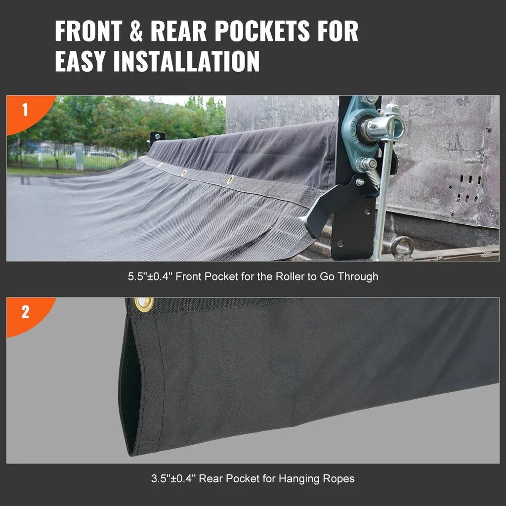 Bâche filet anti-déchirure pour sécuriser chargement camion benne 5x14 - 4