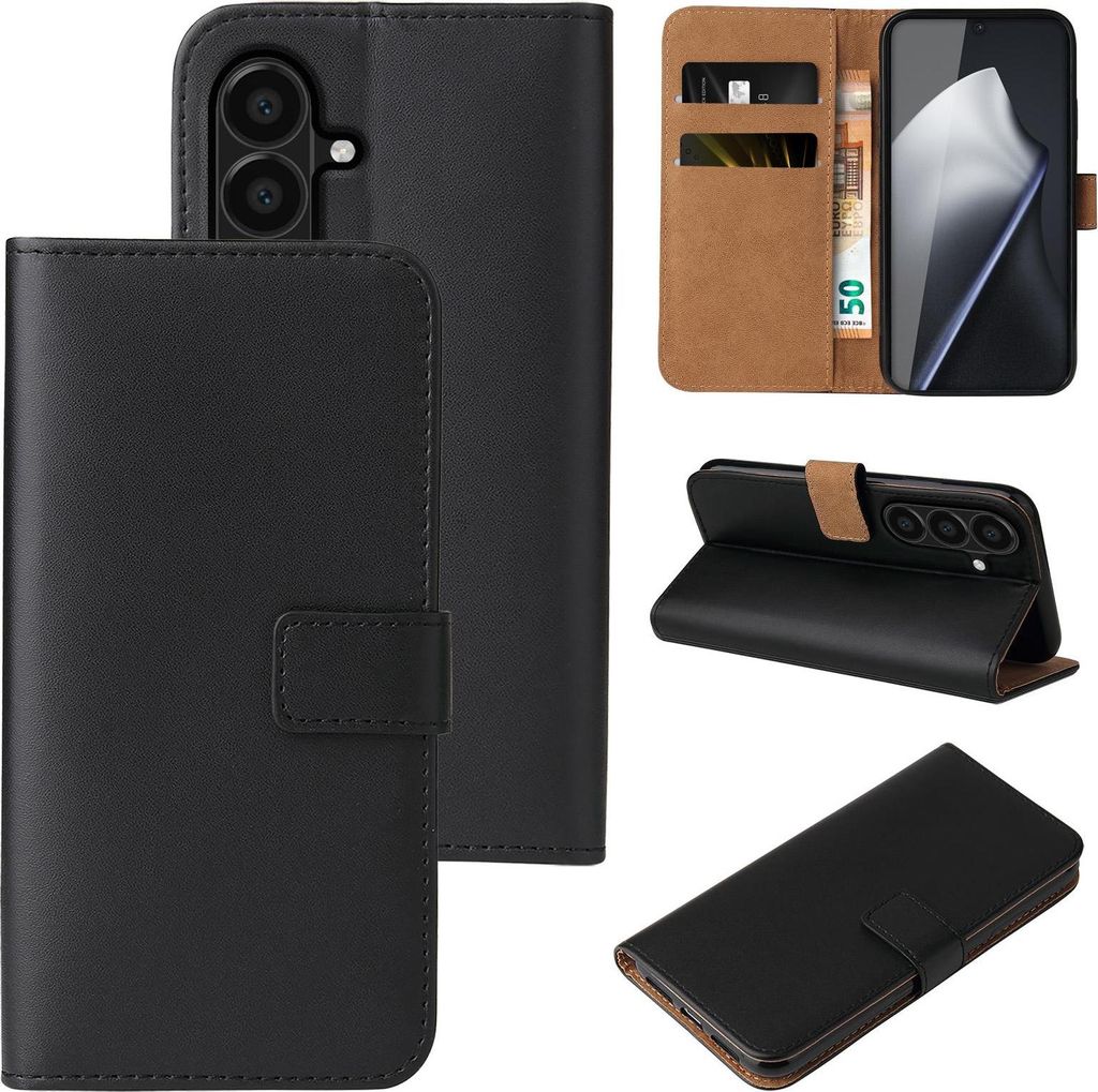 Handyhülle für Samsung Galaxy S26+ Klapphülle Bookcase Flip Cover Hülle Handy Tasche Etui Farbe: Schwarz