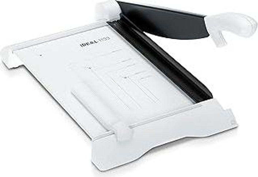 IDEAL 1133 Schneidemaschine, Hebelschneider, Papierschneider bis DIN A4, bis zu 15 Blatt bei 70g/m², für Papier, Etiketten, Fotos, Pappe - Präzi...