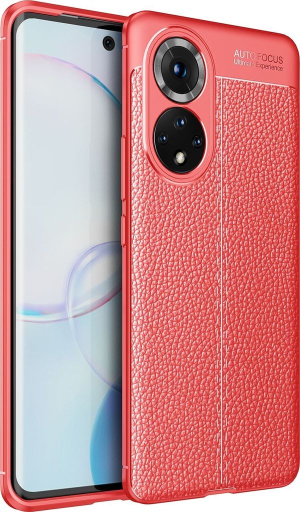 Mobigear Luxury HONOR 50 Hülle Flexibles TPU Backcover - Rot