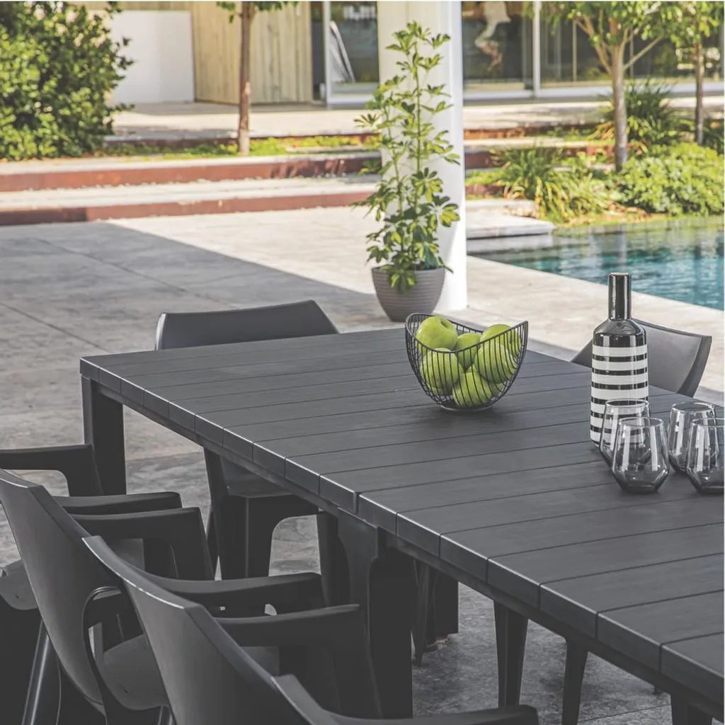 Table de jardin extensible Keter Julie Double 295 cm graphite - 21