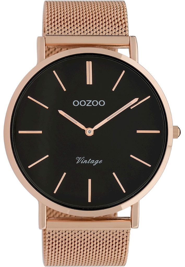Oozoo - Herrenuhr - C9924 - Roségold Schwarz