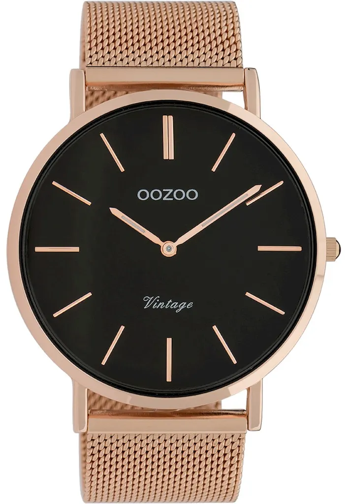 Montre Homme Oozoo C9924 en Or Rose et Noir : Élégance et Style Chic