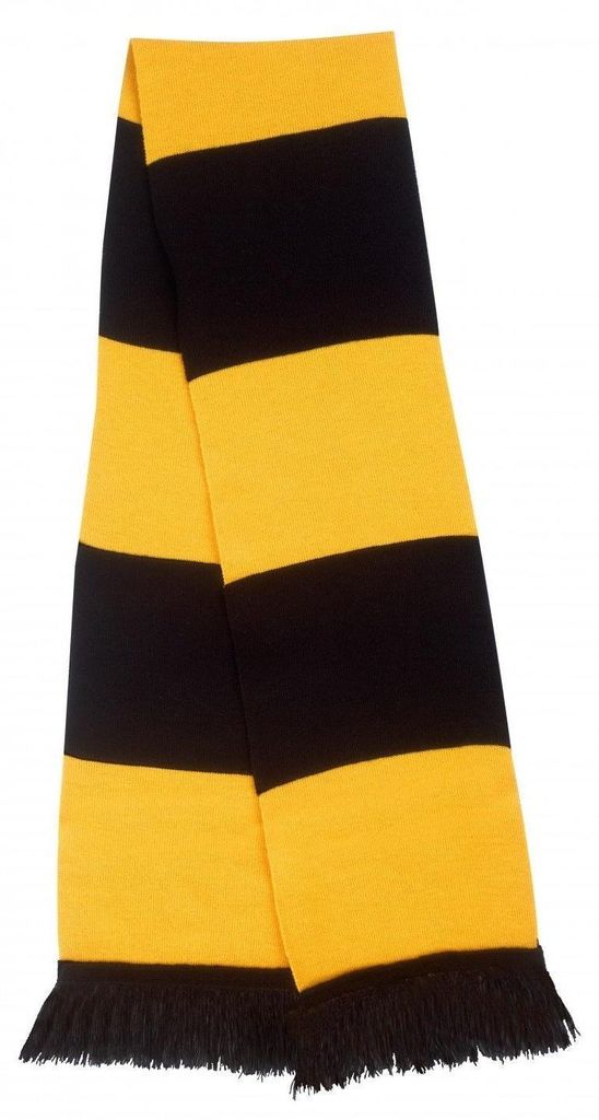 Result Herren Winter Thermo-Schal / Strick-Schal / Schal FK662 (Einheitsgröße) (Schwarz/Gold)