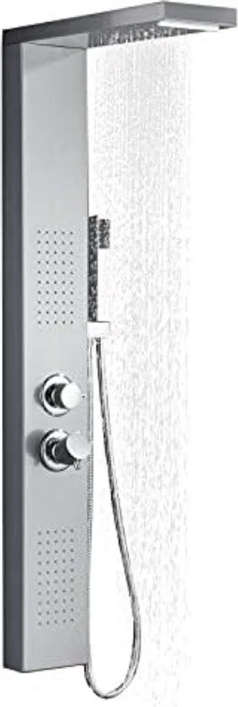 Robinetterie de douche thermostatique argentée - Colonne de douche Luxe