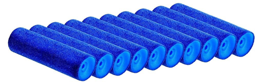 10 x Schaumstoff-Lackierwalze Flock Softform Außen Ø35mm Breite 12cm