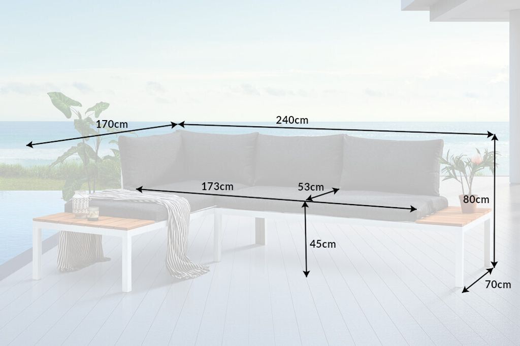 riess-ambiente Modulare Garten Sitzgruppe ORLANDO LOUNGE Produktbild 9