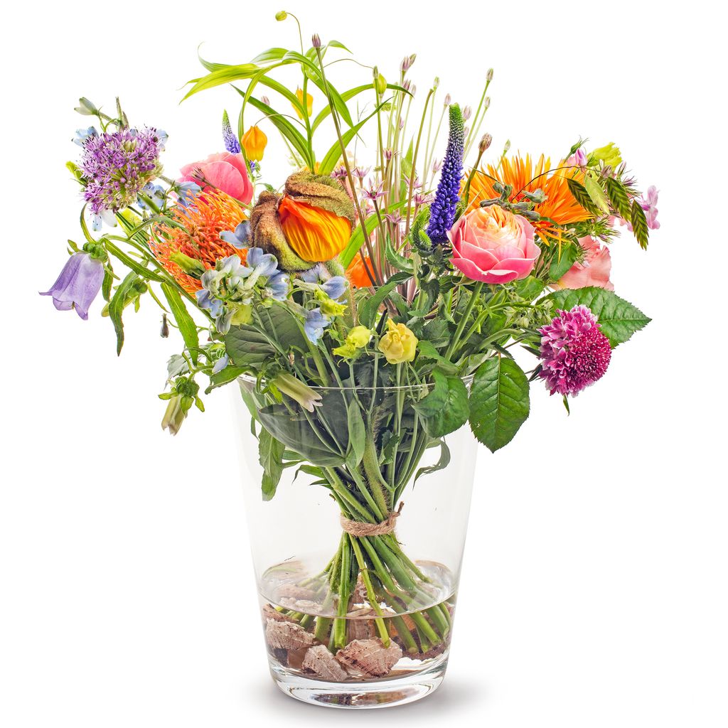 Ikebana Acryl-Vasen Set 4 Stück - Mit Spiral-Stützringen, Transparent, Zylindrisch, Für Hochzeitsdeko