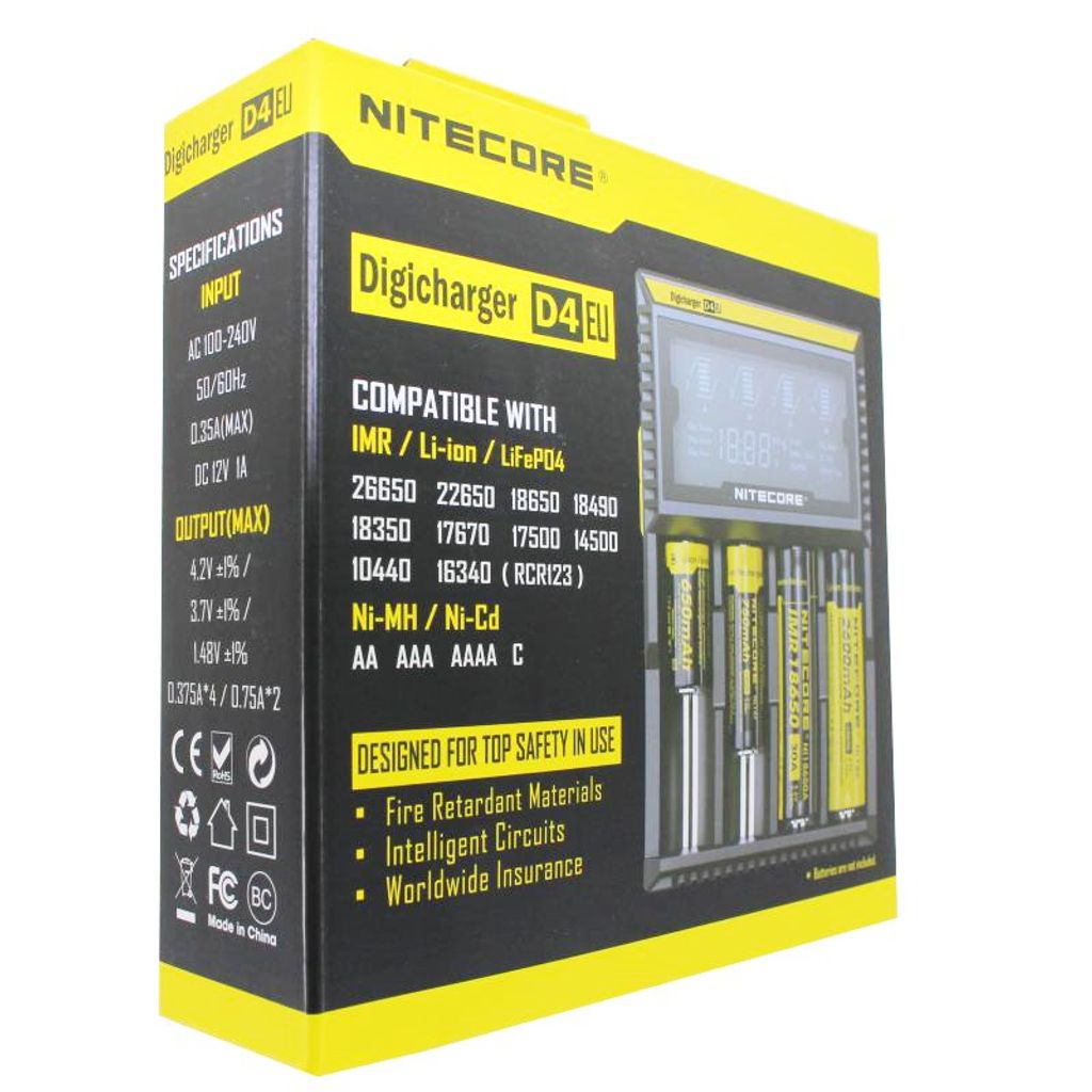Ładowarka NiteCore Digicharger D4 EU z wyświetlaczem do Zdjęcie produktu 