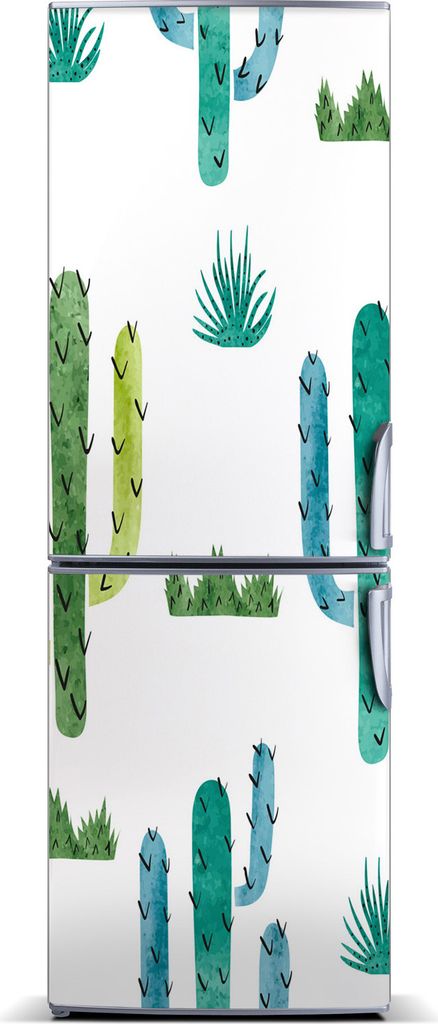 Tulup Kühlschrankdekoration - Magnetmatte - 70 cm x 190 cm - Magnet auf dem Kühlschrank - Kakteen