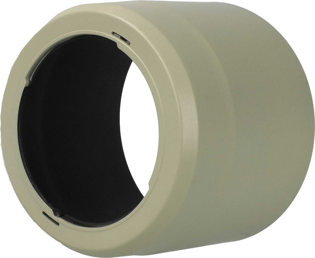 vhbw Gegenlichtblende Ersatz für Canon ET-73B für 67mm Objektiv, Grau Weiß, Kunststoff, Rund, 10,4 cm