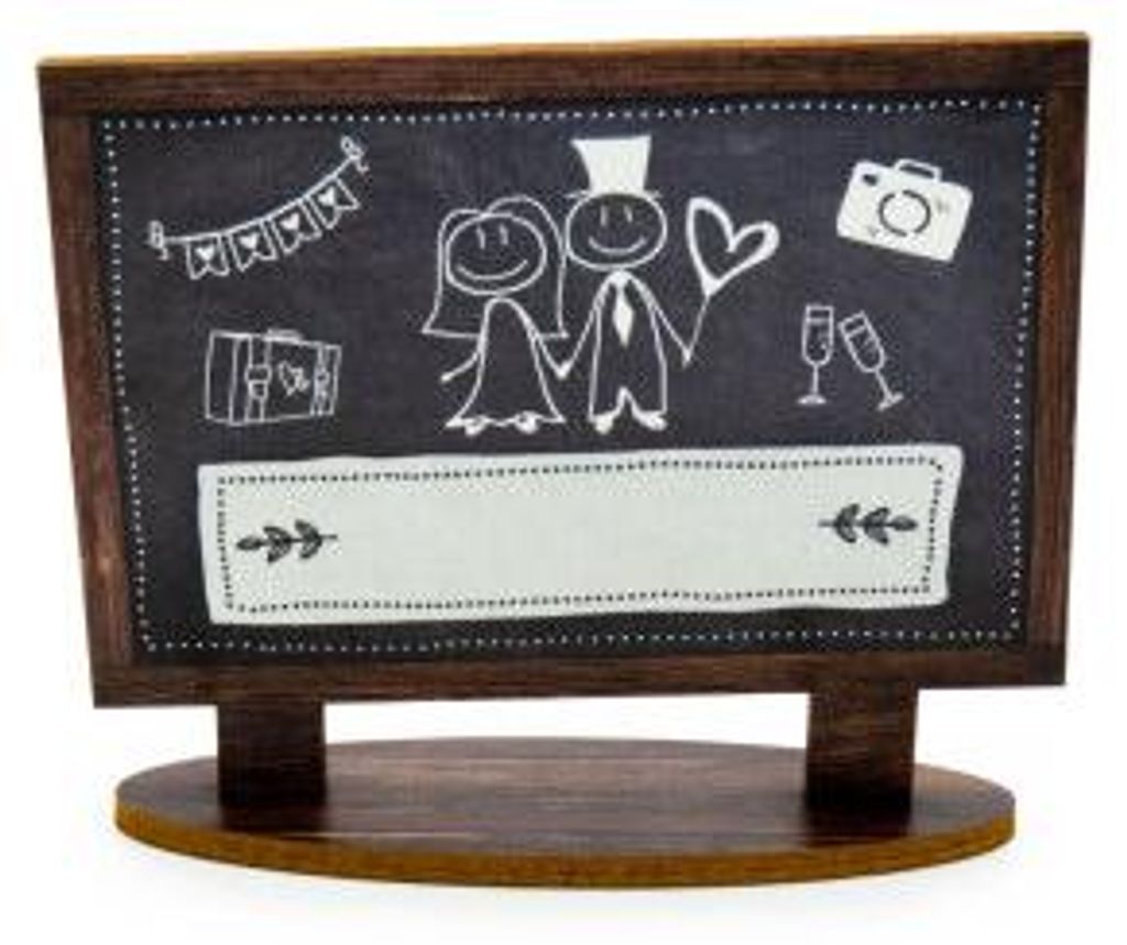 familiawedding 10 Tischkarten zur Hochzeit black doodle Tafel-Design