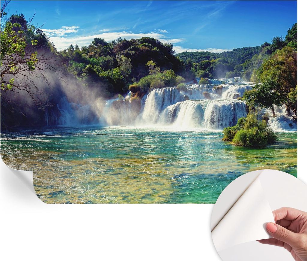 Selbstklebende Wandtapete - Dekorative Tapete für Wohnzimmer - Klebefolie für Wandbilder - Tapetenfolie für Wanddekoration - 152x104 cm - Wasser...