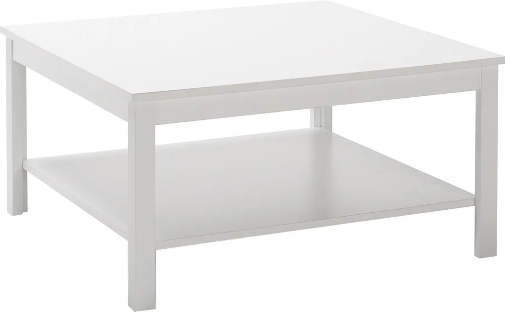 Table basse blanche facile à nettoyer et résistante aux rayures 103cm